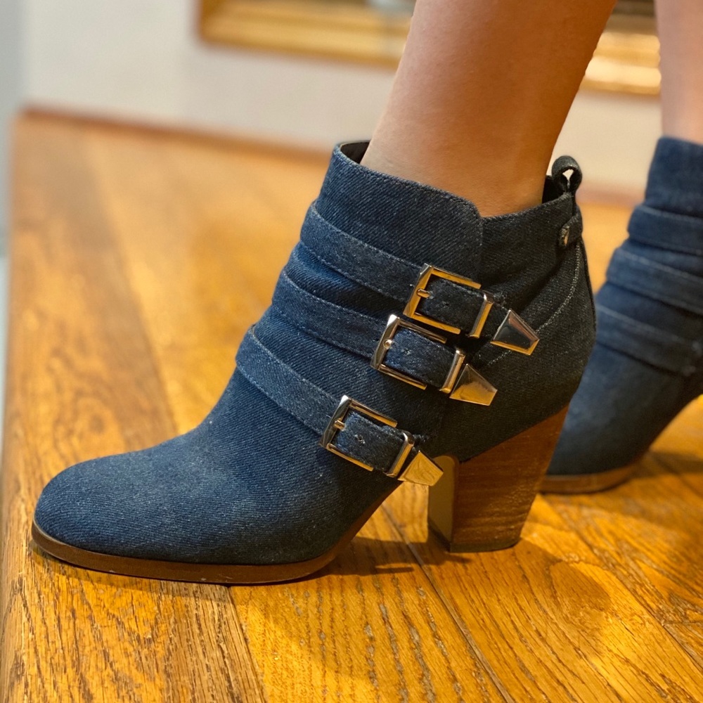 Crown Vintage denim booties